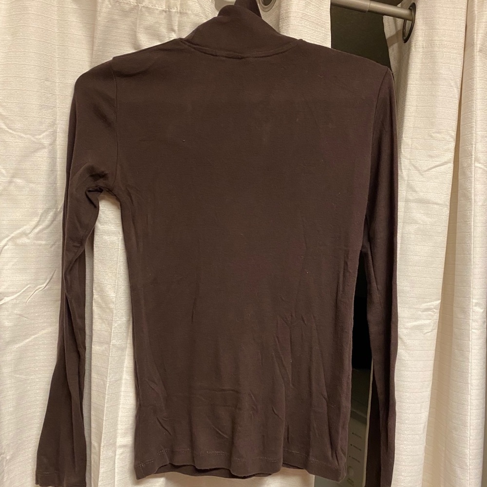 DARK BROWN KOTN turtleneck top size small